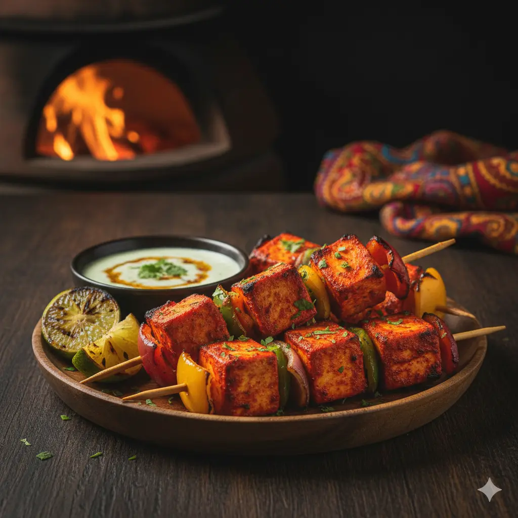 Tandoori Paneer Tikka at Millwoods Meats Chappelle Edmonton - vegetarian BBQ option